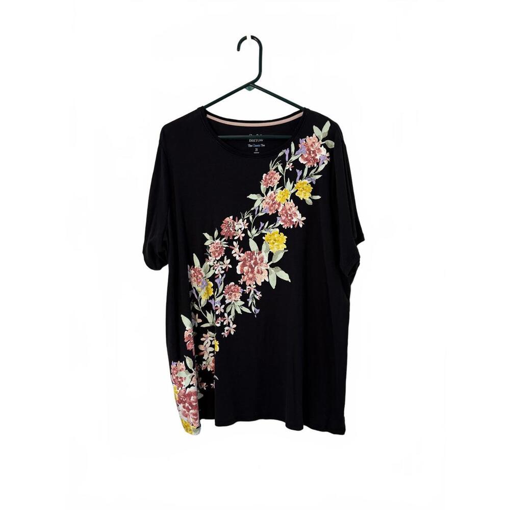 Croft & Barrow Women's Plus Classic Tee - Floral Design - 2X